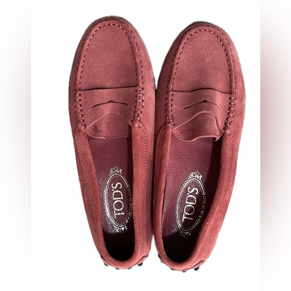 TOD’S Women’s Gommino Suede Leather Driving Loafers, Size36.5 US6, Made in Italy - Picture 6 of 11